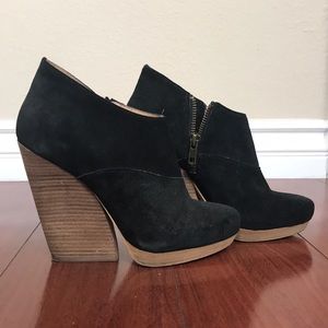 Suede heeled boots